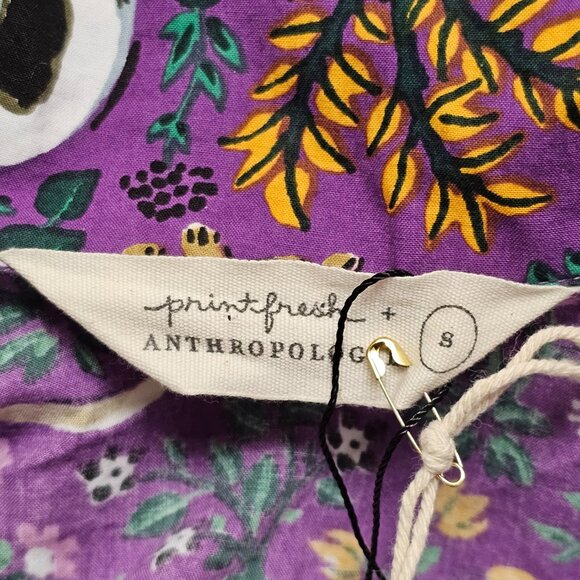 W Tag Anthropologie Print Fresh Purple Violet Dogs Poddle PJ Pajama Set Womens S - Picture 14 of 16